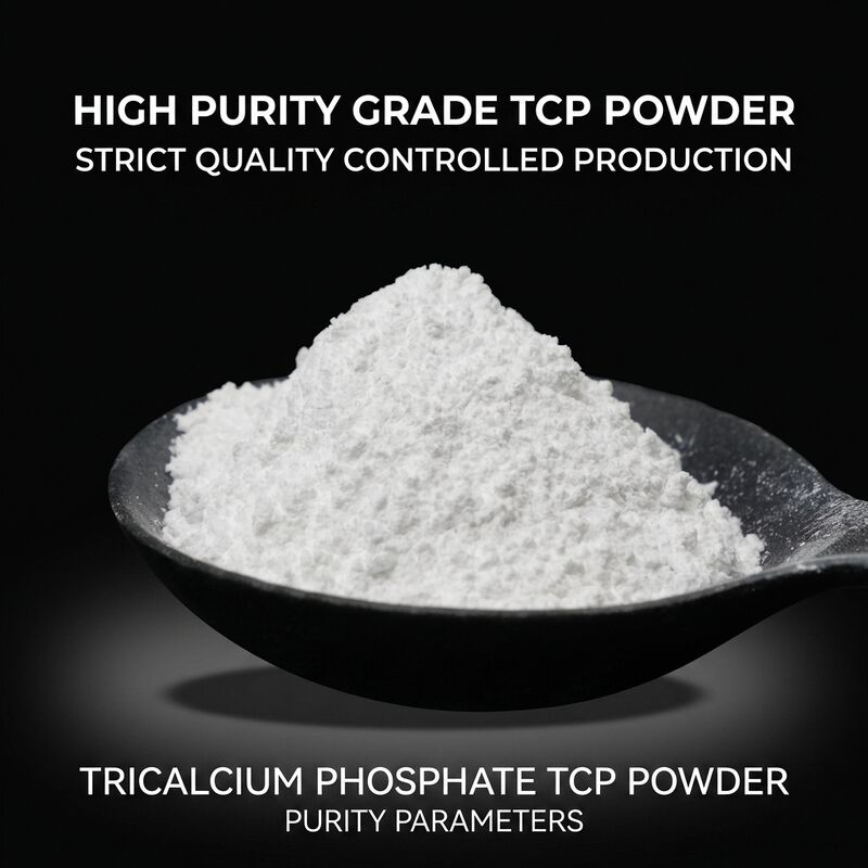High Purity ≥ 99% Tricalcium Phosphate Powder with Neutral to Slightly Alkaline pH and Micronized 10-50 Microns Particle Size
