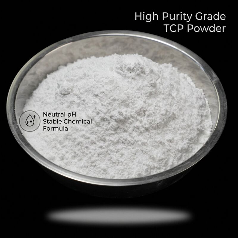Micronized 10-50 Microns Tricalcium Phosphate Powder with Moisture Content < 1% and Neutral to Slightly Alkaline pH 7-8 for Food and Pharmaceutical Applications