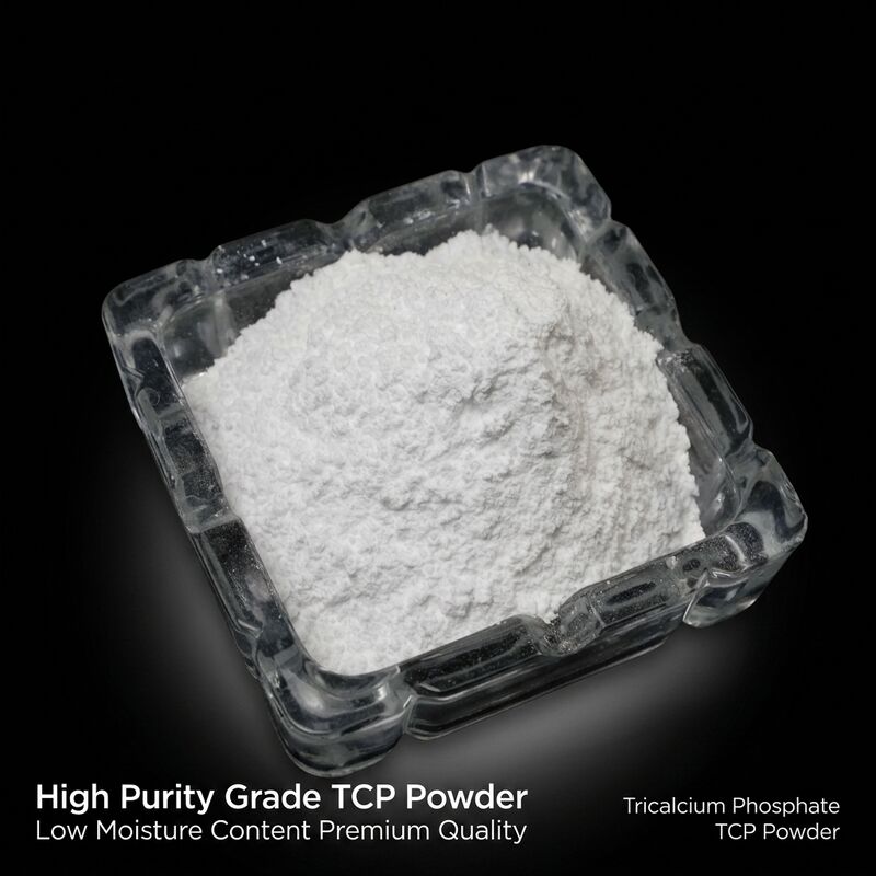 High Purity Tricalcium Phosphate Powder (TCP) with Moisture Content below 1% and Micronized 10-50 Microns Particle Size