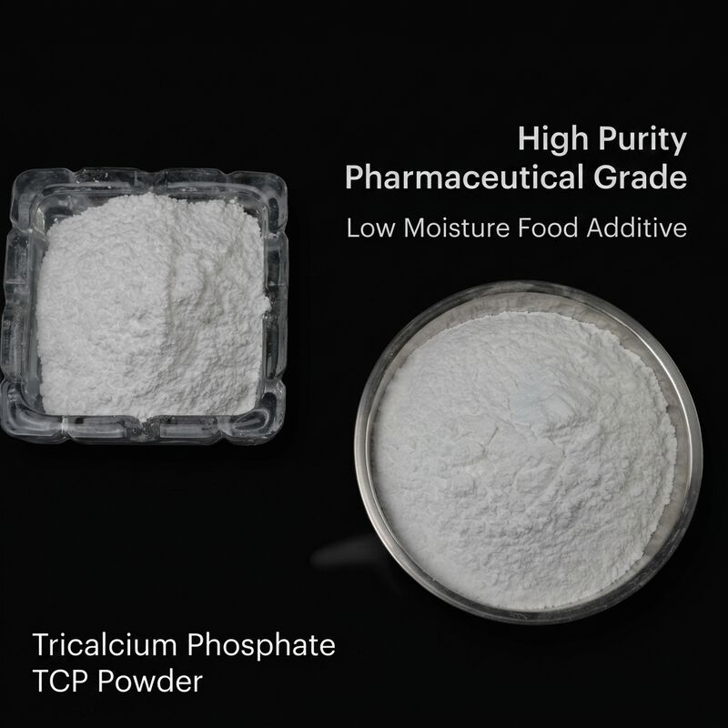High Purity Tricalcium Phosphate Powder with Moisture Content < 1% and Neutral to Slightly Alkaline pH (7-8)